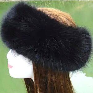 NWT BLACK FAUX FUR GORGEOUS WINTER THICK HEADBAND